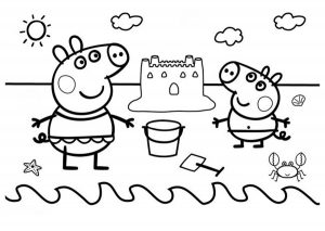 dibujos-de-peppa-pig-en-verano-haciendo-un-castillo-en-la-playa