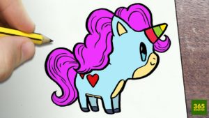 Dibujos kawaii de unicornios para pintar