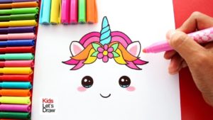 Dibujos kawaii de unicornios para pintar