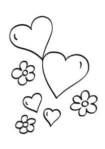 corazones-y-flores-dibujo-para-colorear-e-imprimir