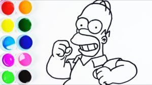 dibujo facil homero simpson