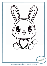 conejo kawai dibujo